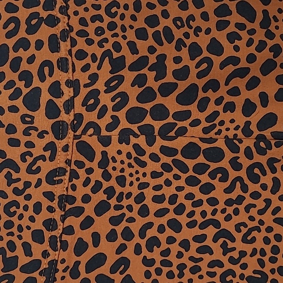 Lands' End Starfish Ankle Legging Leopard Print Mid Waist Rise Crop Yoga Pants - Picture 9 of 17